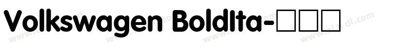 Volkswagen BoldIta字体转换